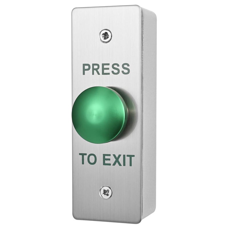 YANWIN Push to Exit Button for Door Access Control Big Press Button Waterproof Stainless Steel Shell with Back Mounted Box NO/COM Output - Image 1